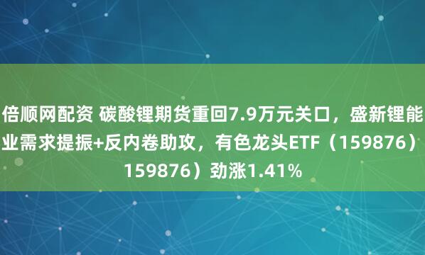 倍顺网配资 碳酸锂期货重回7.9万元关口，盛新锂能涨停！制造业需求提振+反内卷助攻，有色龙头ETF（159876）劲涨1.41%